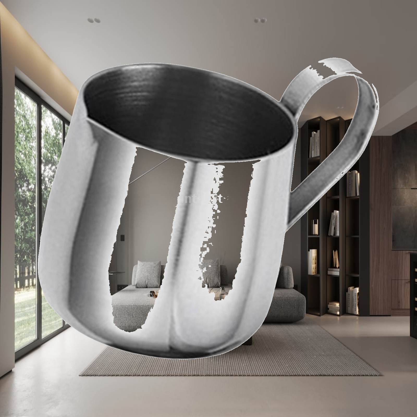 Pour Spout Pitcher - إبريق تبخير الإسبريسو من الفولاذ المقاوم