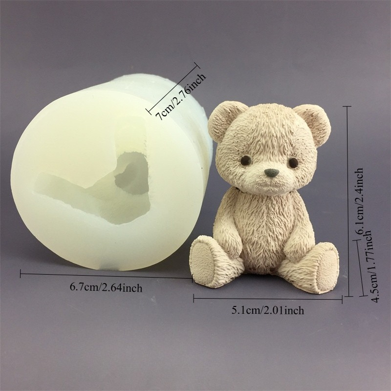 قالب سيليكون على شكل دب لطيف ل - مراجعة Candle Supplies Jars وسعره